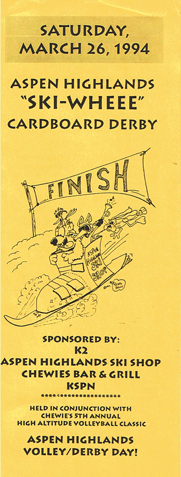 Brochure: Aspen Highlands Ski Whee Cardboard Derby