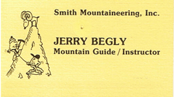 Business Card: Smith Mountaineering, Inc. Business Card